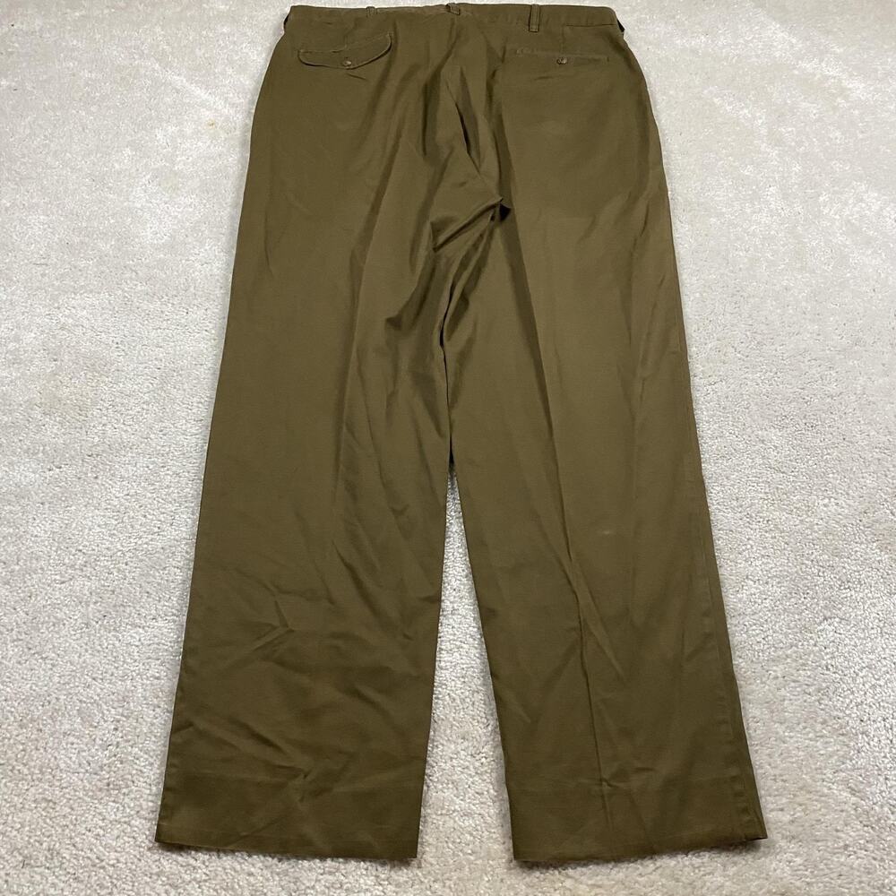 Polo Ralph Lauren Pants Mens 40x32 Green Hammond Pleated Chino Cotton Ivy Prep